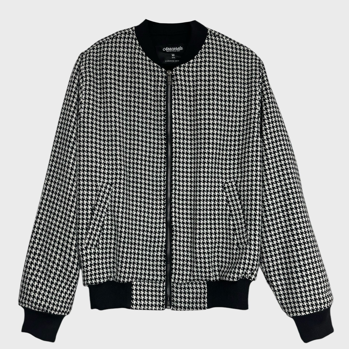 Blouson aviateur pied-de-poule