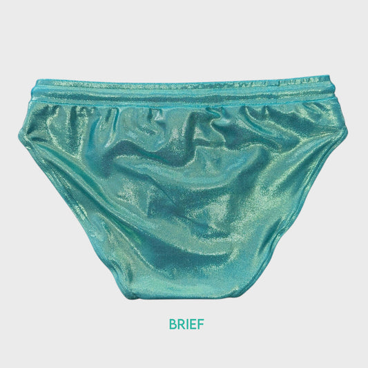 Traje de baño metalizado AQUAMARINA