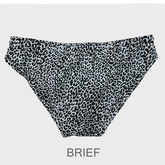 Bañador Leopardo Blanco y Negro