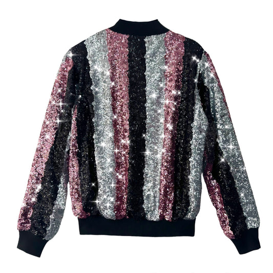 Bomber Jacket Lentejuelas Tricolor