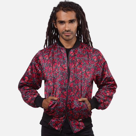 Bomber Jacket Mariposas Monarca (ROJO)