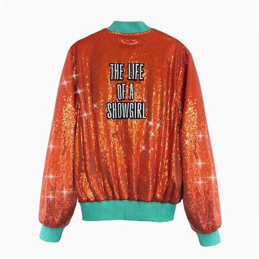 Bomber Jacket THE LIFE OF A SHOWGIRL (NARANJA)