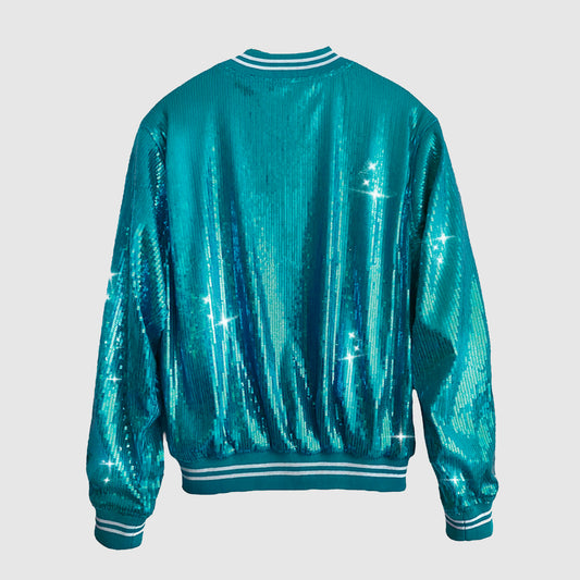 Bomber Jacket Lentejuela Esmeralda