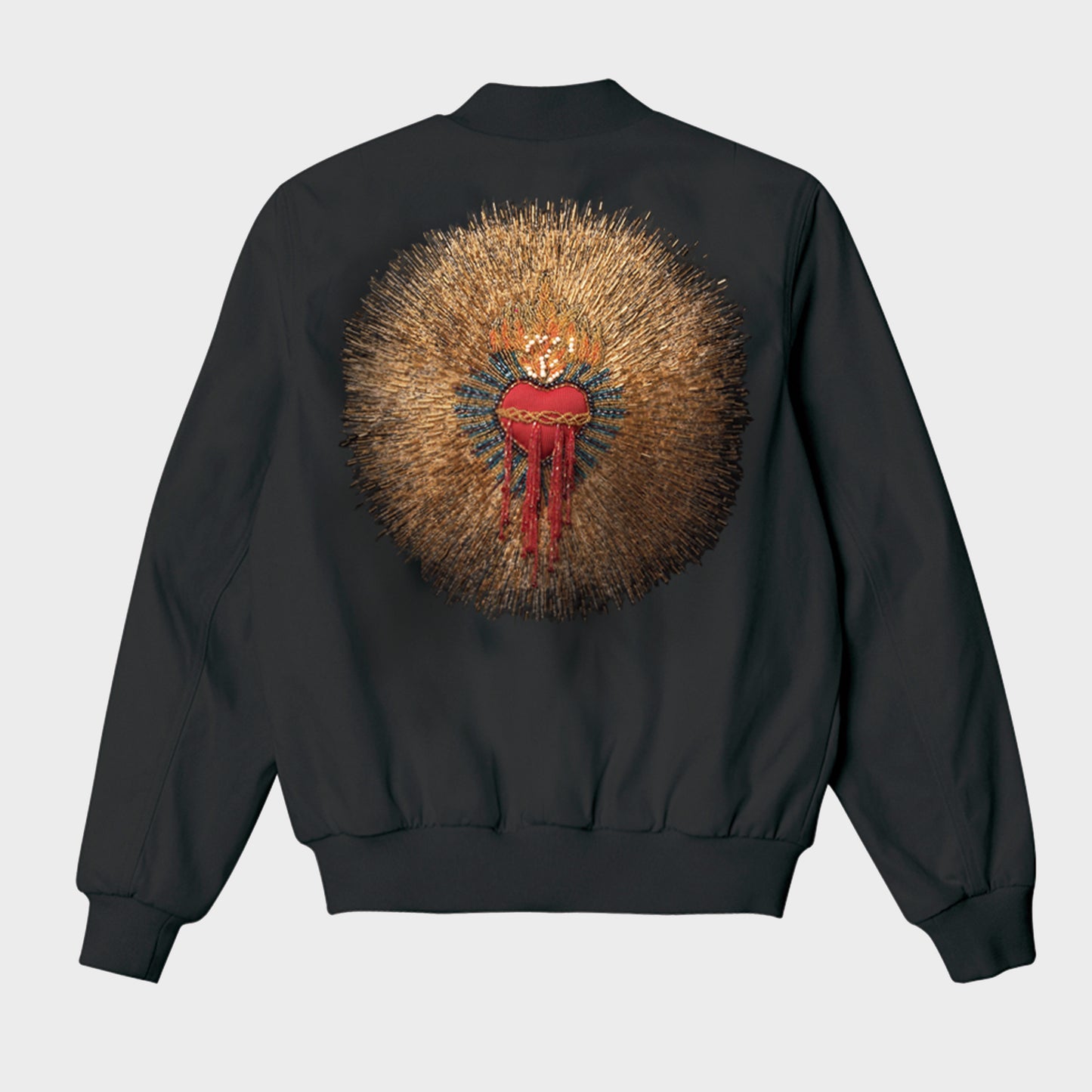 3D Embroidered Heart Bomber