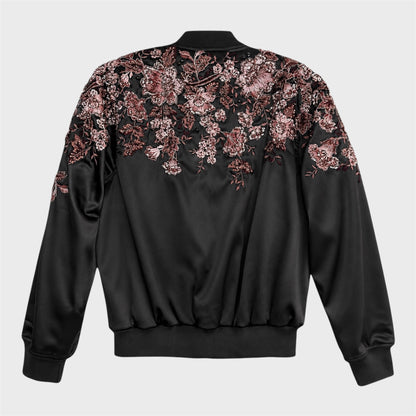 Bomber Jacket Black Cherry (Bordada)
