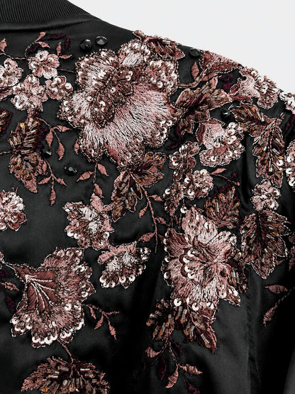 Bomber Jacket Black Cherry (Bordada)
