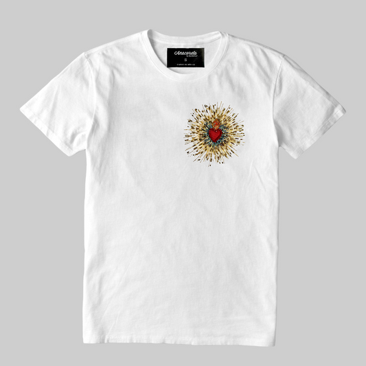 Tee Corazón con Destellos (blanco)