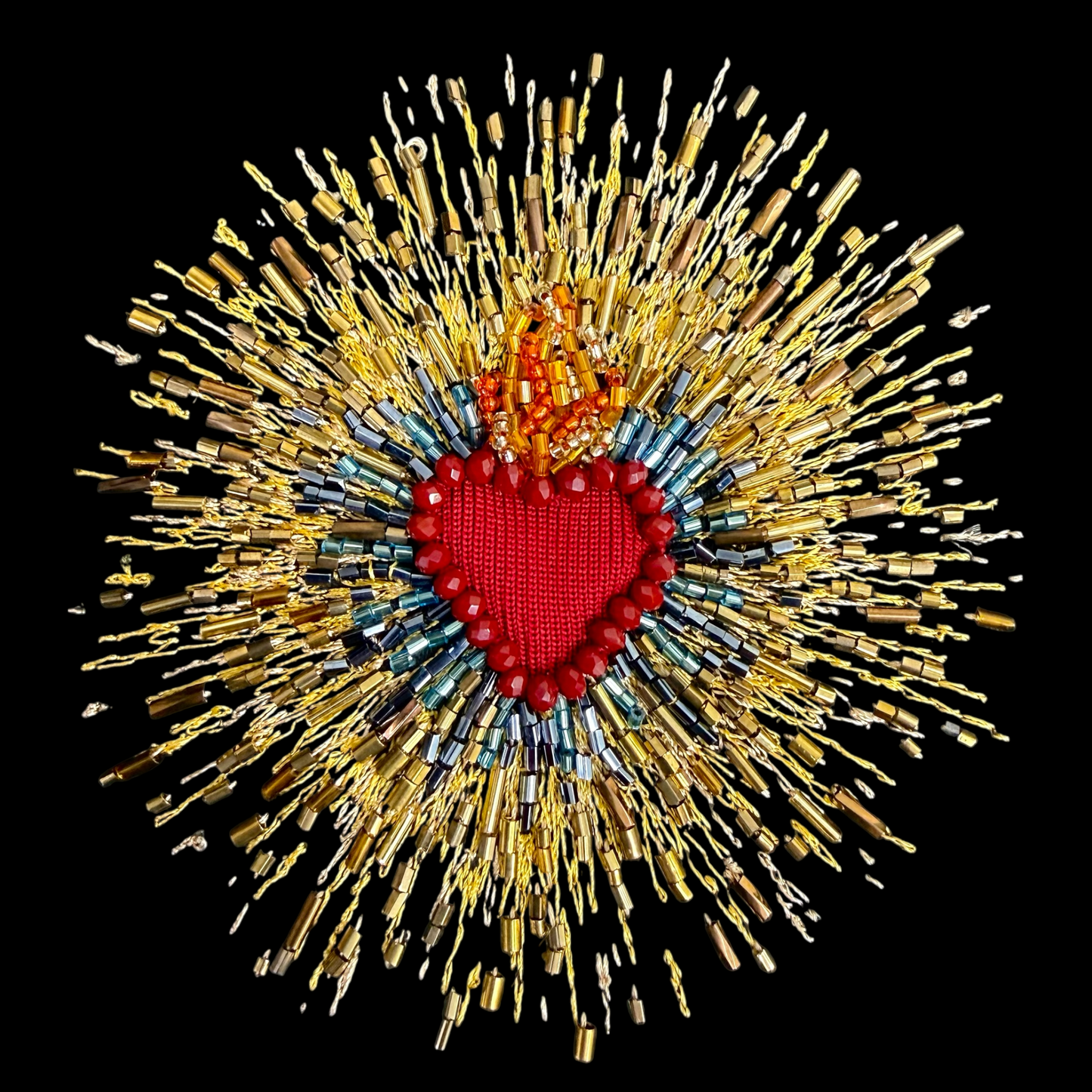 Tee Corazón con Destellos (negro)