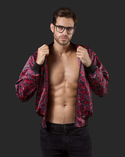 Bomber Jacket Mariposas Monarca (ROJO)