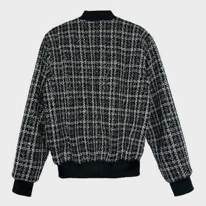 Blouson Bomber Tweed Noir