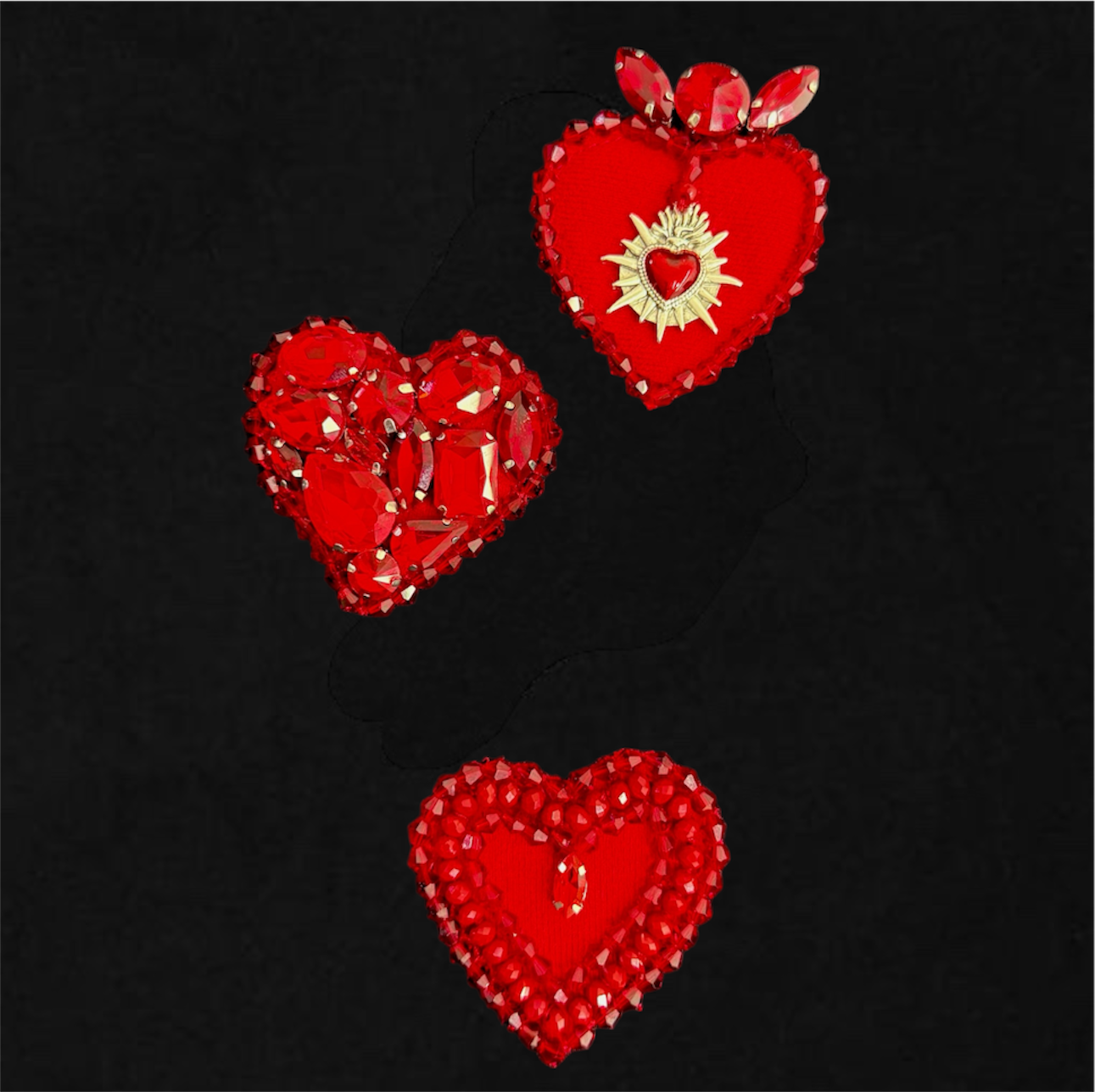 Tee Corazones de Pedrería