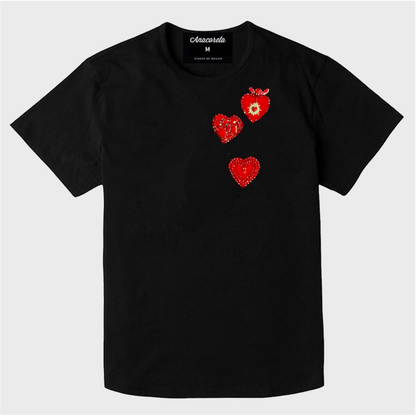 Tee Corazones de Pedrería