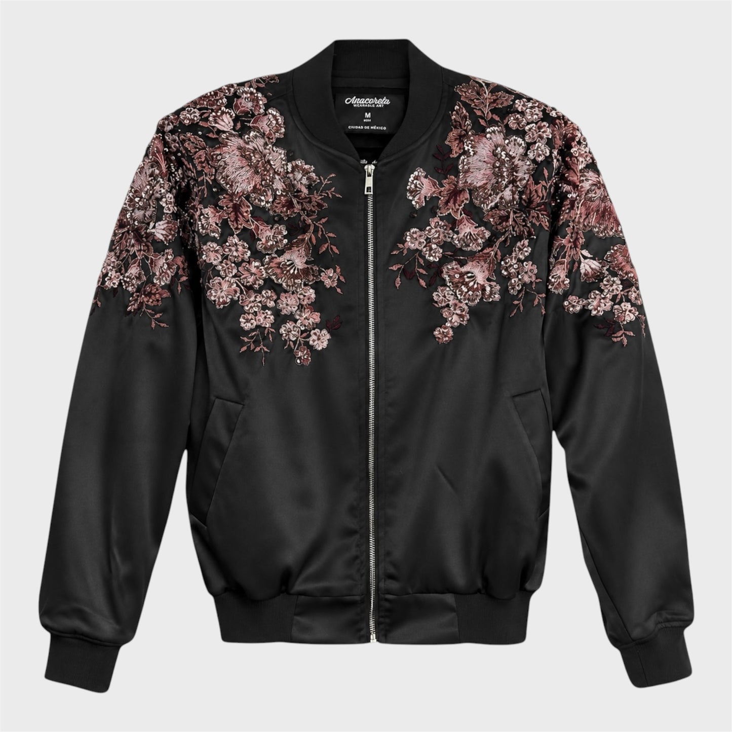 Bomber Jacket Black Cherry (Bordada)