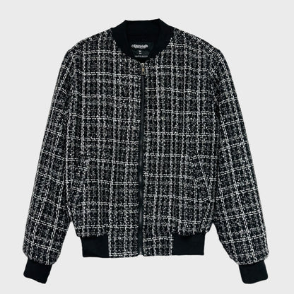 Blouson Bomber Tweed Noir
