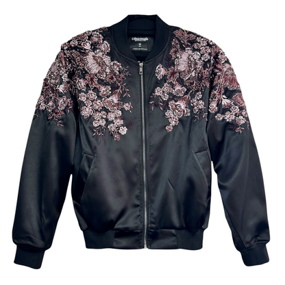 Bomber Jacket Black Cherry (Bordada)