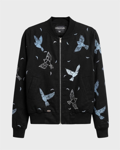 Bomber Jacket pajaritos azules.