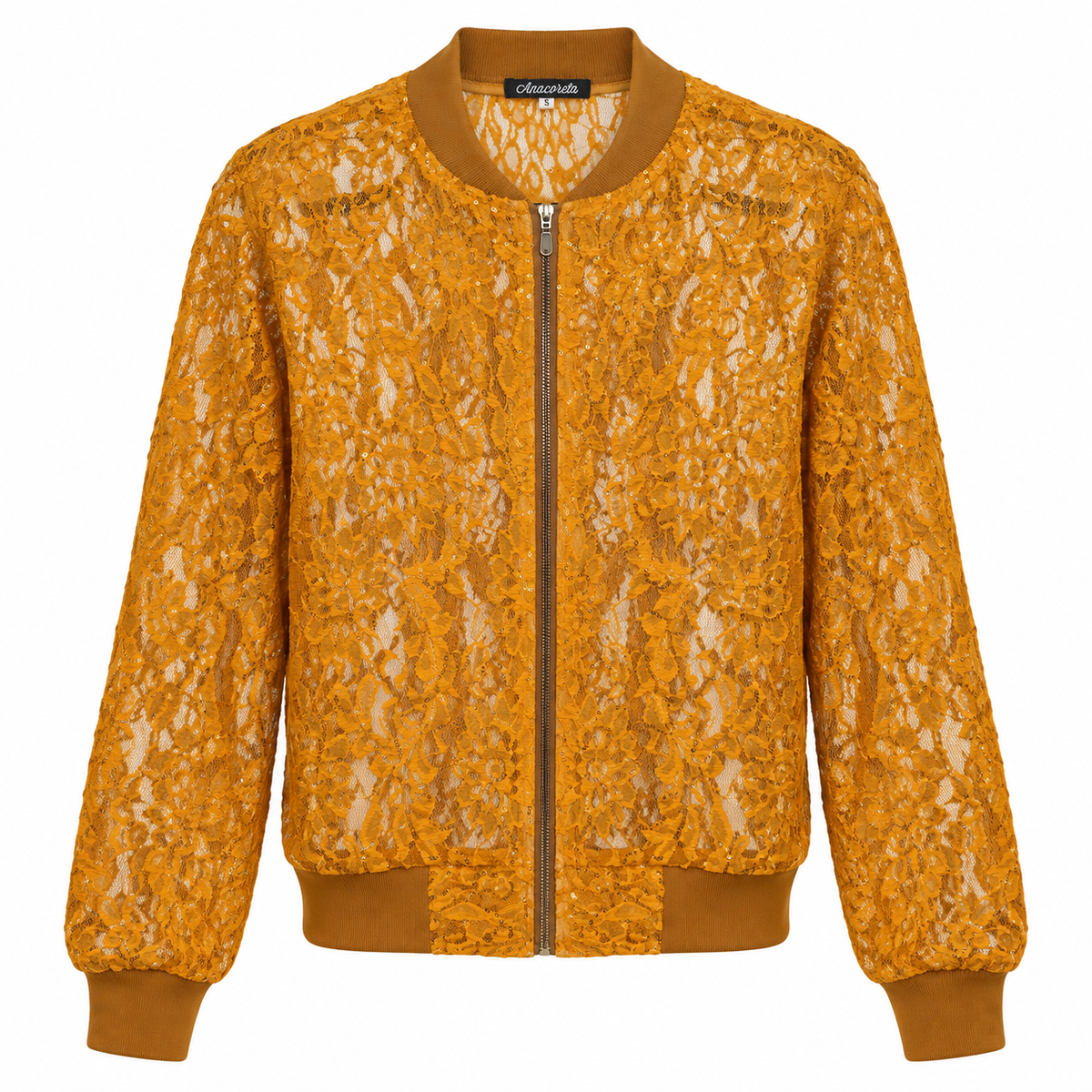 Bomber Jacket Encaje Mostaza