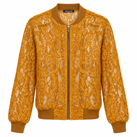 Bomber Jacket Encaje Mostaza