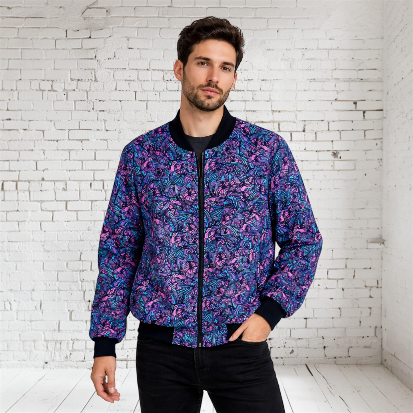 Bomber Jacket Colibríes