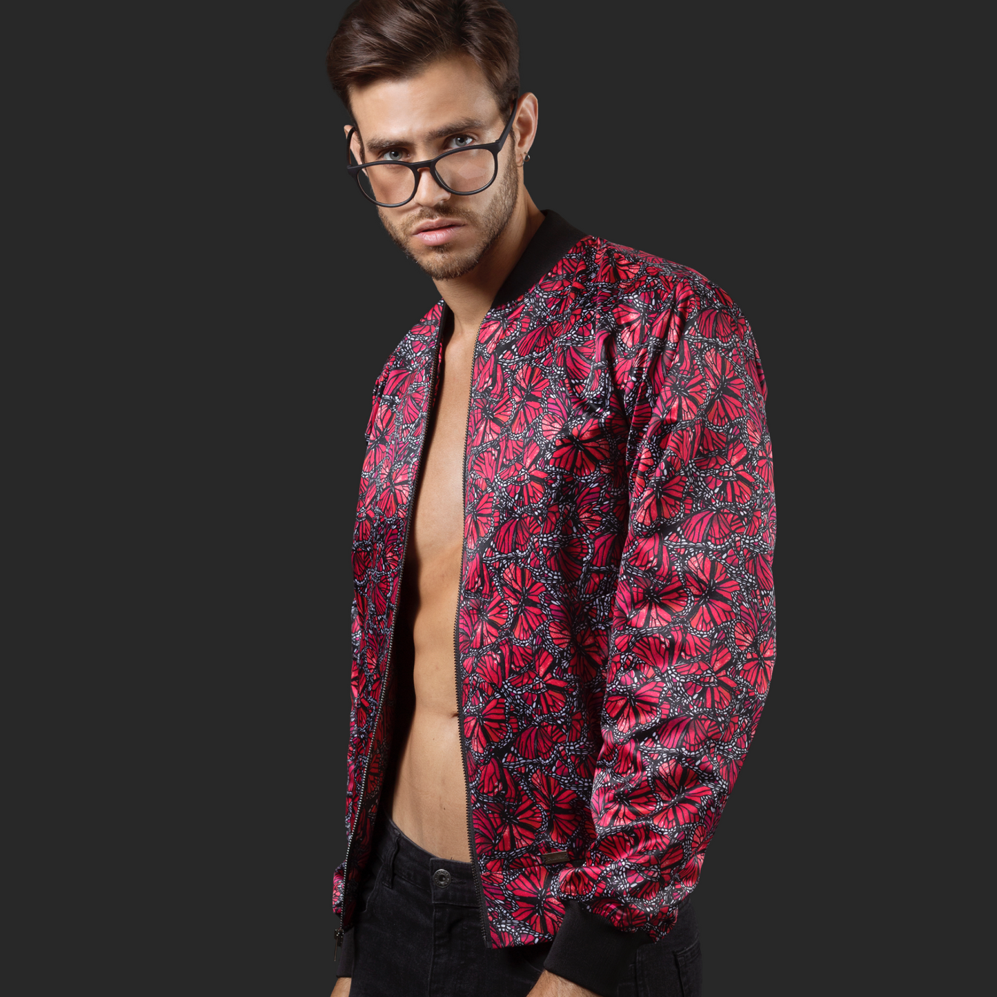 Bomber Jacket Mariposas Monarca (ROJO)