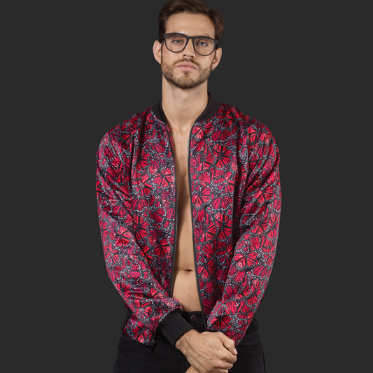 Bomber Jacket Mariposas Monarca (ROJO)