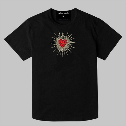 Tee Corazón con Espada (color plata)