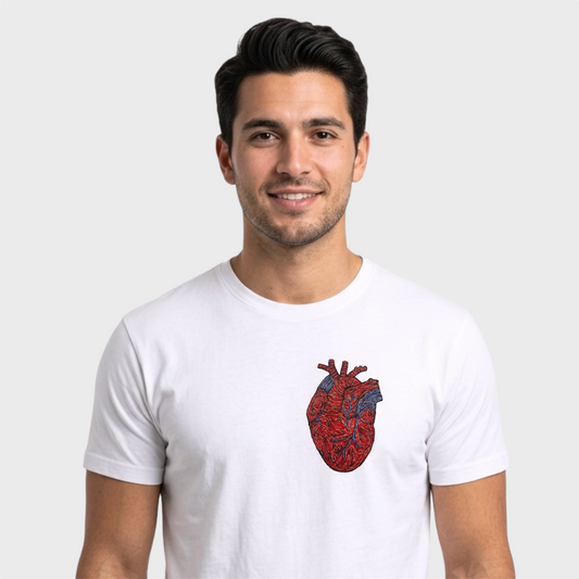 Tee Corazón bordado a color