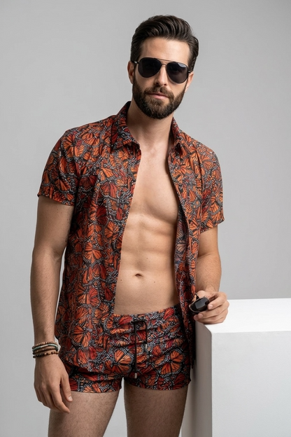 Camisa Mariposas (color naranja)