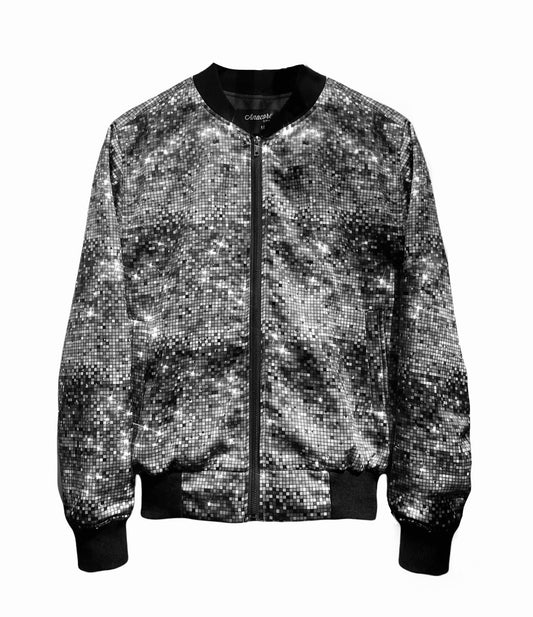 Bomber Jacket DISCO (gris sans cristaux)