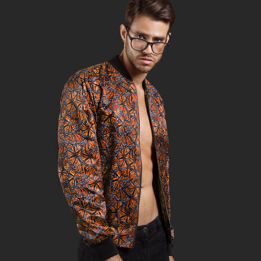 Bomber Jacket Mariposas Monarca (Naranja)