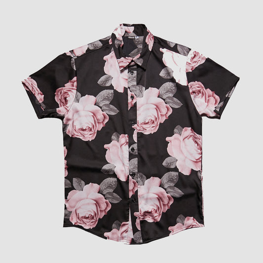 Camisa Maxi-Rosas