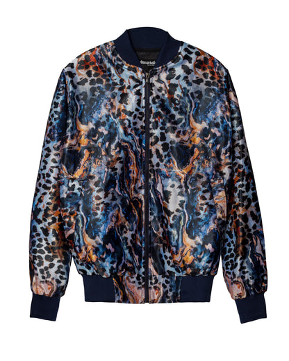 Bomber Léopard Bleu